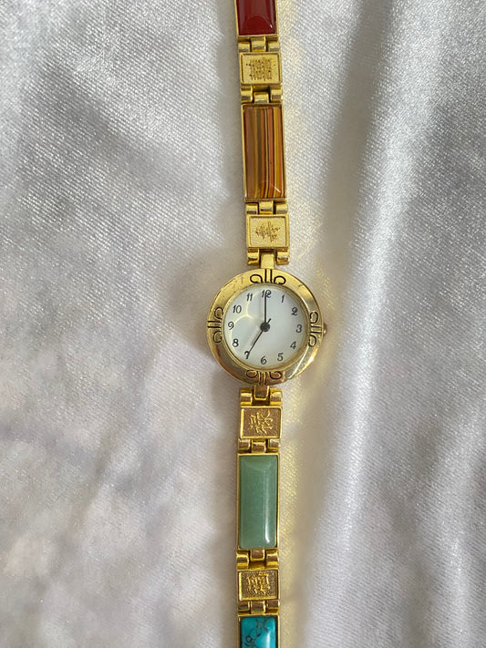 Stone Gold Toned Watch