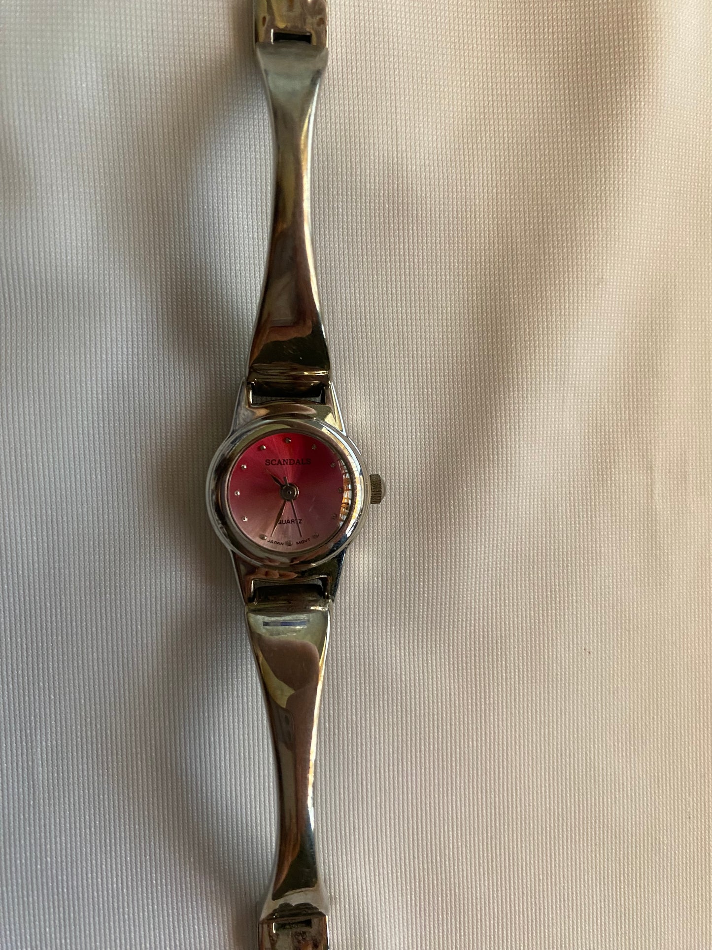 Scandals Pink/silver Toned Watch