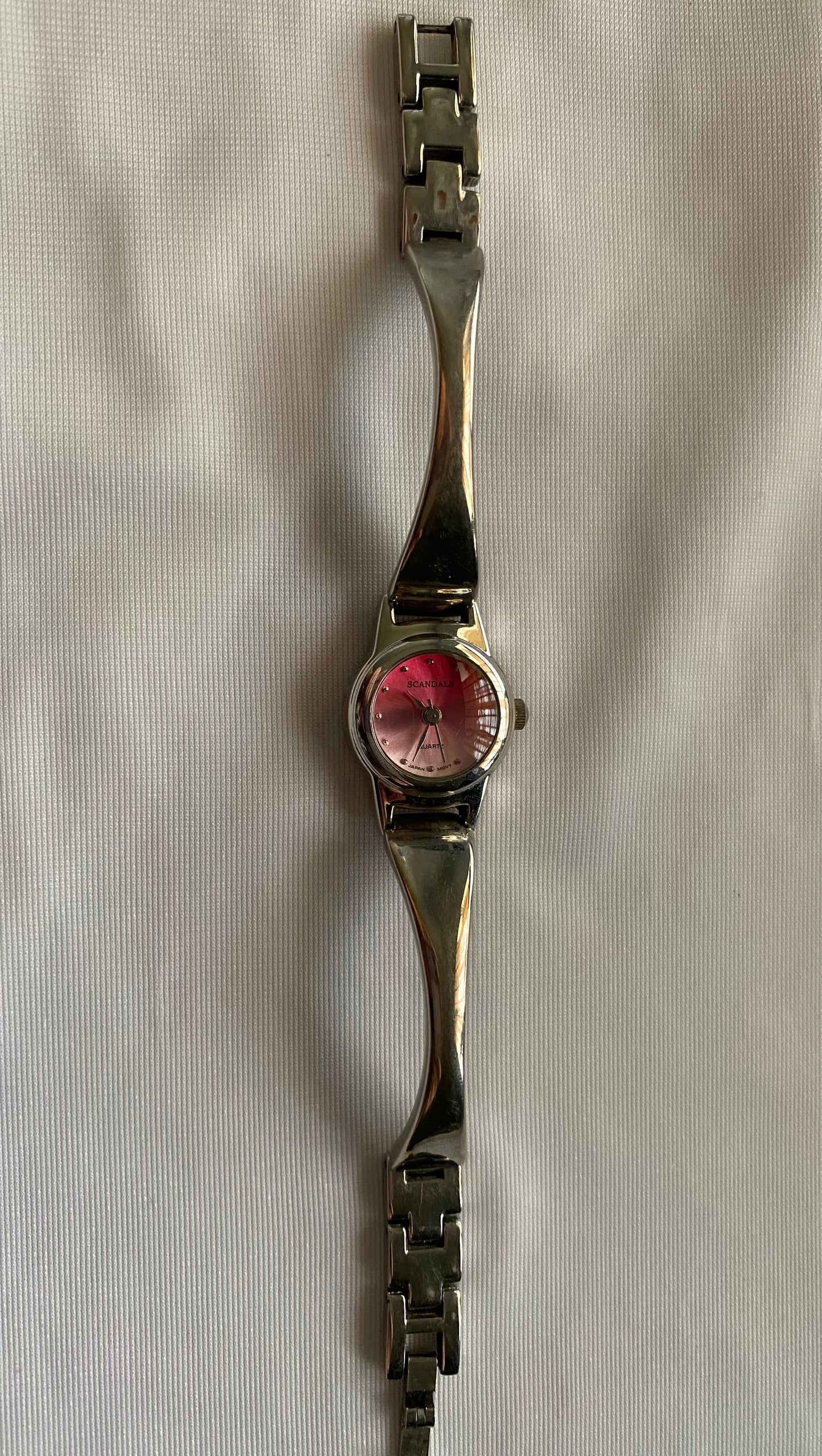 Scandals Pink/silver Toned Watch