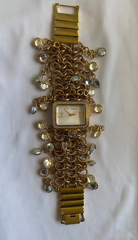 Betsy Johnson Gold Chain Watch