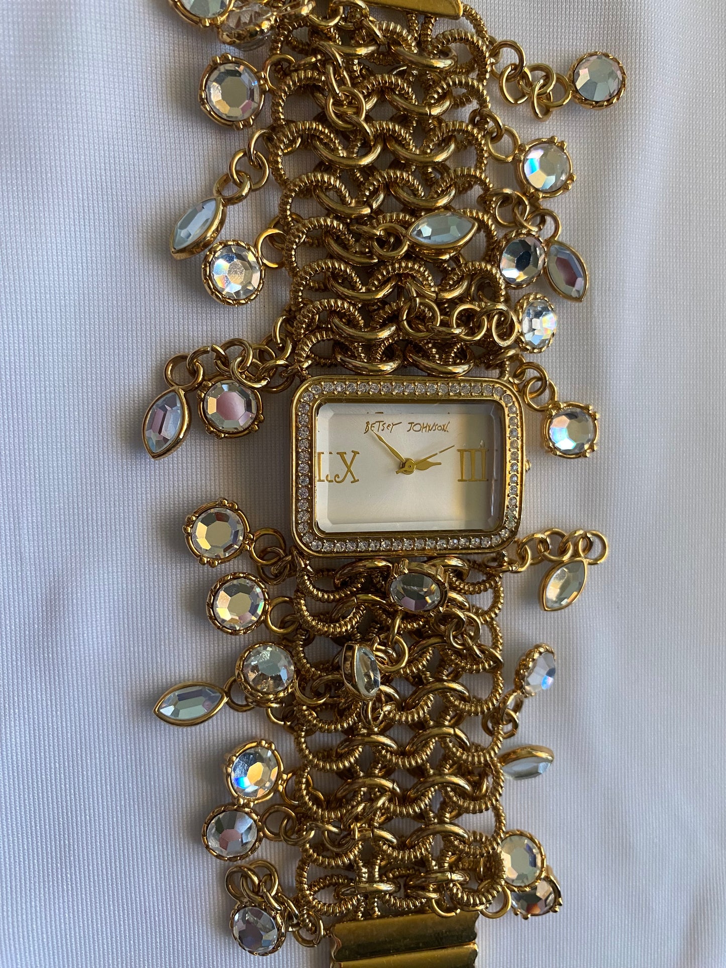 Betsy Johnson Gold Chain Watch